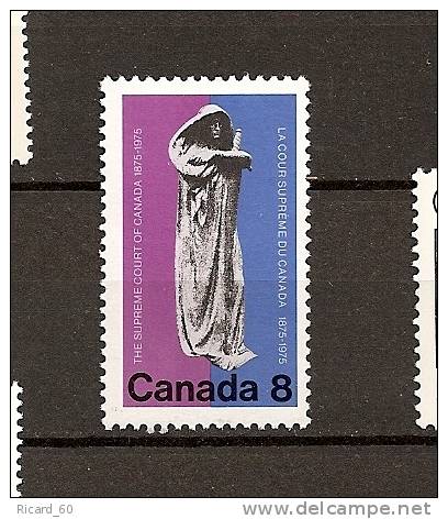 Timbres  Neufs Du Canada Centenaire De La Cour Suprême Du Canada  Statue De Justicia - Neufs