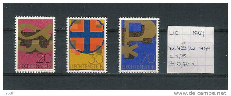 Liechtenstein 1967 - Yv. 428/30 Postfris/neuf/MNH - Neufs