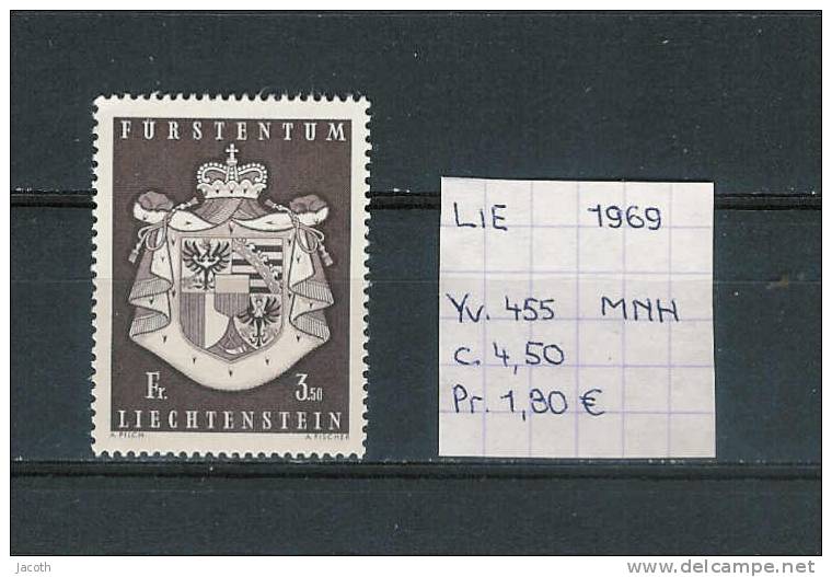 Liechtenstein 1969 - Yv. 455 Postfris/neuf/MNH - Nuevos