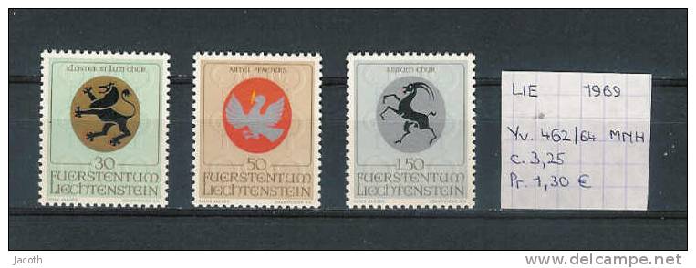 Liechtenstein 1969 - Yv. 462/64 Postfris/neuf/MNH - Nuevos