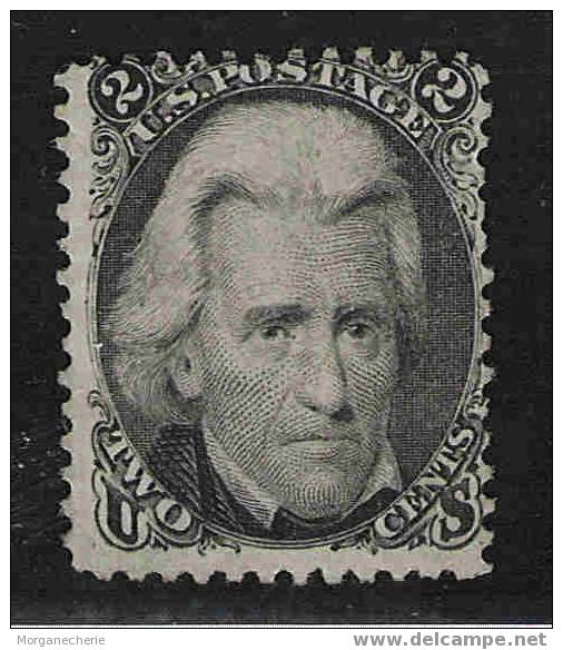 USA, 1861-1867, YT 16 MI 17 * WITH GUM 2 CENTS  NOT GRILLED VERY FINE - Unused Stamps