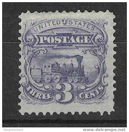 USA, 1869, MI 28, SCOTT 114 * WITHOUT GUM BALDWIN LOCOMOTIVE GRILLED - Neufs