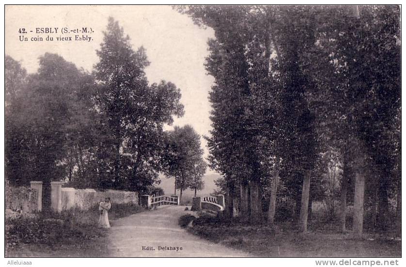 CPA Belle Carte Postale FRANCE ESBLY Un Coin Du Vieux Esbly - Animée Tampon Seine Et Marne Esbly 1929 - Esbly