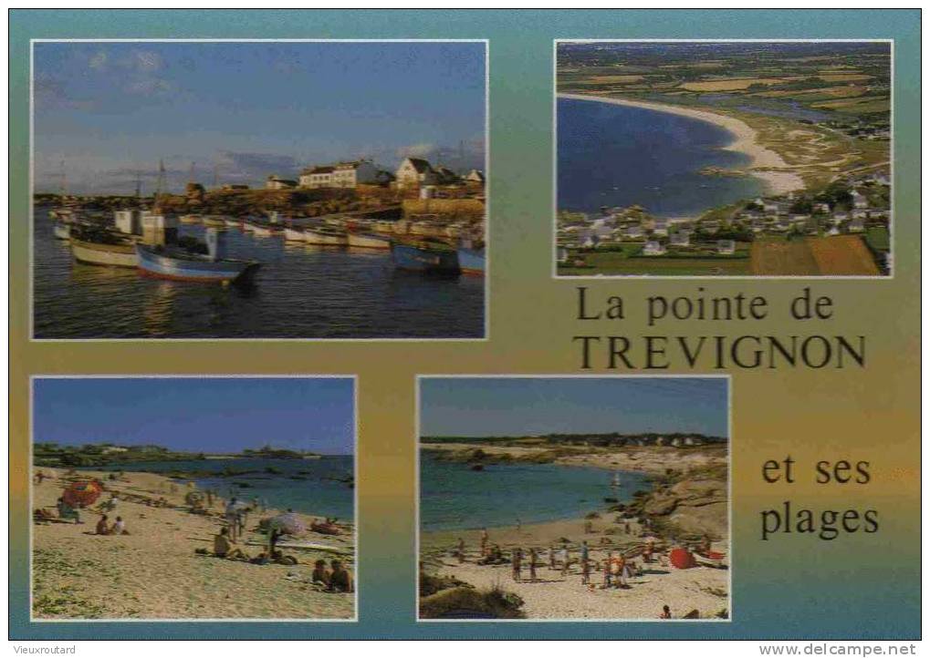 CPSM. TREGUNC POINTE DE TREVIGNON. LE PORT ET LA PLAGE. - Trégunc