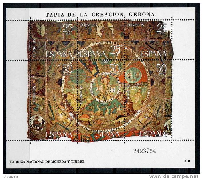 HB TIMBRE ESPAGNE NOUVEAU 1989 ART TAPISSEZ TAPIZ DE LA CRÉATION - GERONA - Textile