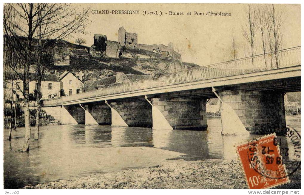 Le Grand - Pressigny , Ruines Et Pont D'Etableaux - Le Grand-Pressigny