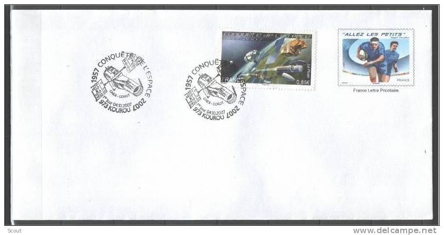 FRANCIA - FRANCE - 2007 - KOUROU - CONQUISTA DELLO SPAZIO 1957 - 2007 - FDC - Europe