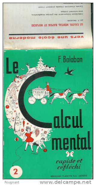 BELGIQUE:LE CALCUL MENTALN°2:30 Fiches.Edit.Plantyn,Anver S.1969.Bon état. - Lesekarten