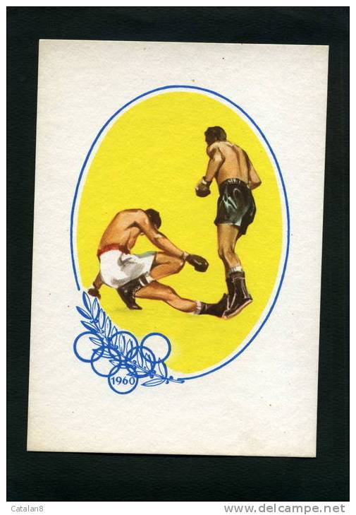 V1524 PUBBLICITA´ OLIMPIADE 1960 SPORT PUGILATO.  CARTOLINA FORMATO GRANDE - Boxing