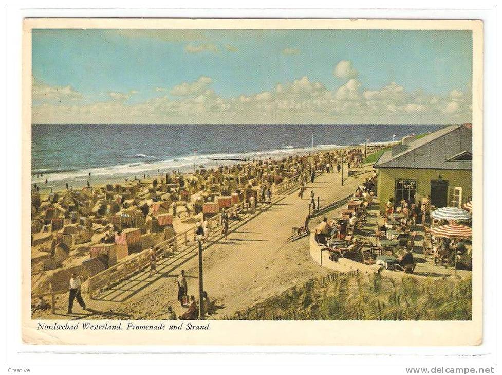 Nordseebad Westerland.Promenade Und Strand 1954 - Sylt