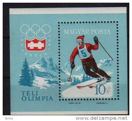 1964. Olimpic Games, Innsbruck Block - Unused Stamps