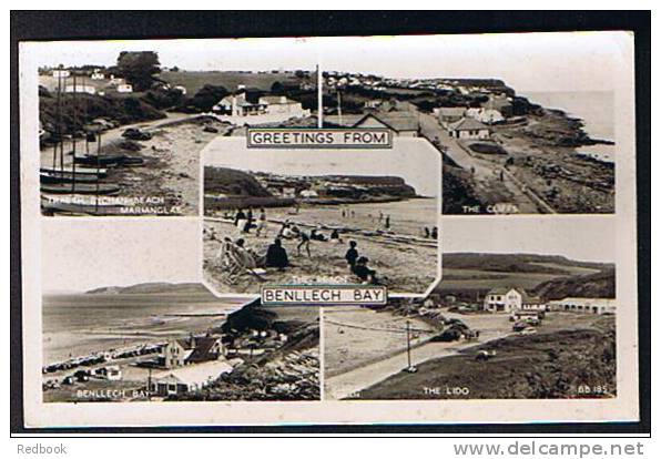 Real Photo Postcard Bennlech Bay Anglesey Wales - Ref B153 - Anglesey