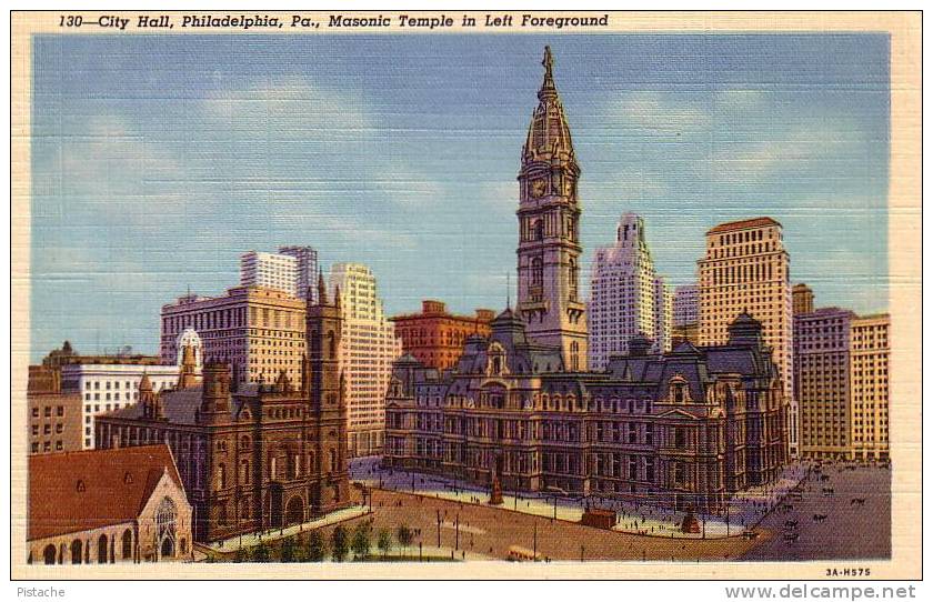 Philadelphia PA - City Hall & Masonic Temple Hôtel De Ville  - Neuve Never Used - Philadelphia