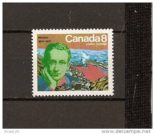 Timbres  Neufs Du Canada 100 Ans De Guglielmo Marconi  Portrait Et Port De St John à Terre Neuve - Neufs