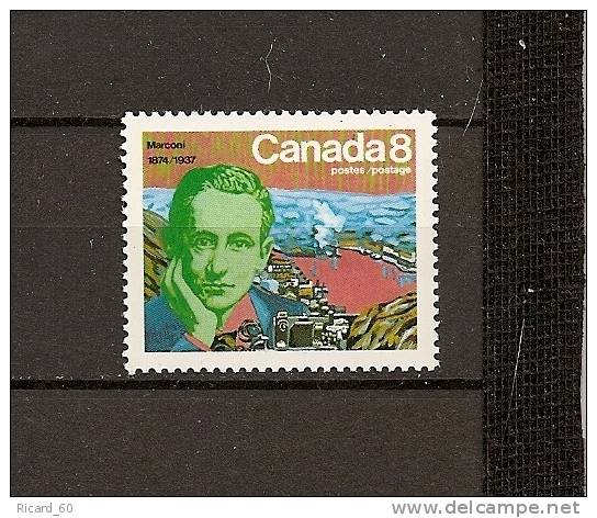 Timbres  Neufs Du Canada 100 Ans De Guglielmo Marconi  Portrait Et Port De St John à Terre Neuve - Ongebruikt