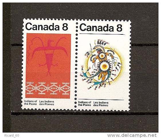 Timbres  Neufs Du Canada Indiens Des Plaines, Symboles, Dessins - Ongebruikt