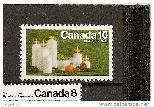 Timbres  Neufs Du Canada Noël  Cierges - Ongebruikt