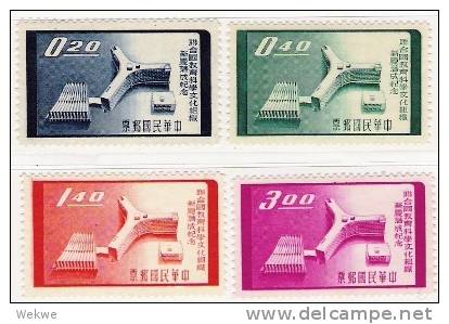 Mtai010/ TAIWAN -  UNESCO-Palais, Paris 1958. Mi. 304/07 **  MNH - Unused Stamps