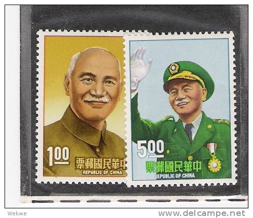 Mtai017/ TAIWAN -  Chiang Kai-shek. 4. Wiederwahl 1966.Mi. 618/19 ** MNH - Ungebraucht