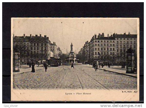 69 LYON VI Place Morand, Animée, Tramway, Ed BF 4, Dos 1900 - Lyon 6