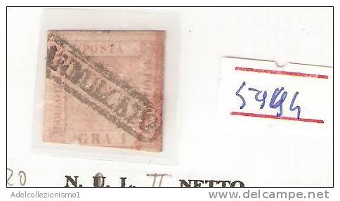 5994)francobollo Da 1 Grana N. 3  II° Scelta Usato - Napoli