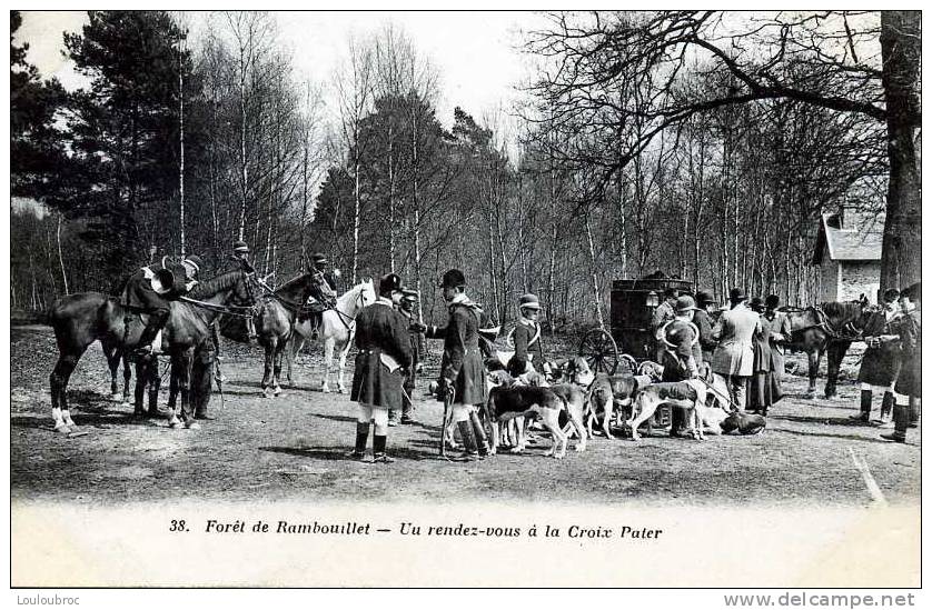 78 CHASSE A COURRE FORET DE RAMBOUILLET UN RENDEZ VOUS A LA CROIX PATER IMP LIB. NOUVELLE N°38 - Chasse