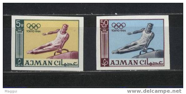 AJMAN    N°31-36  * *  NON DENTELE    JO 1964  Gymnastique Arcon - Gymnastik