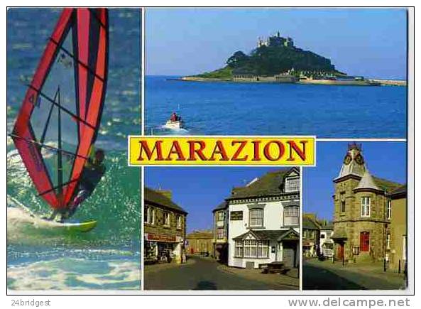 Marazion  Cornwall Multi View Postcard - Andere & Zonder Classificatie