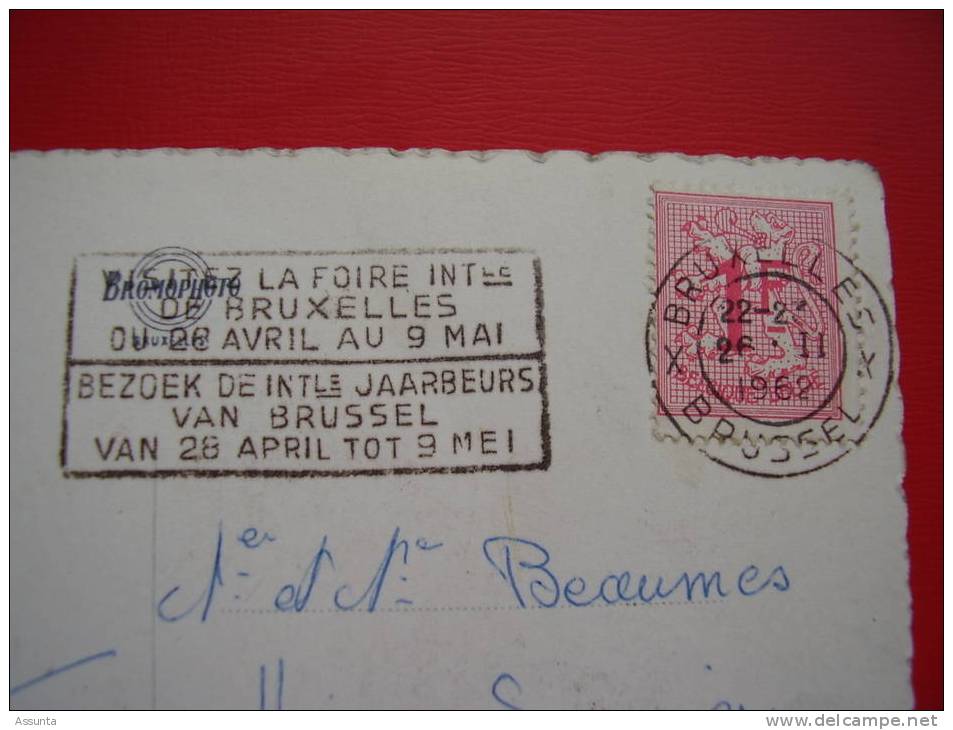 1962 - Visitez La Foire Internationale De Bruxelles Du 28 Avril Au 9 Mai - Flamme Bilingue - Vlagstempels