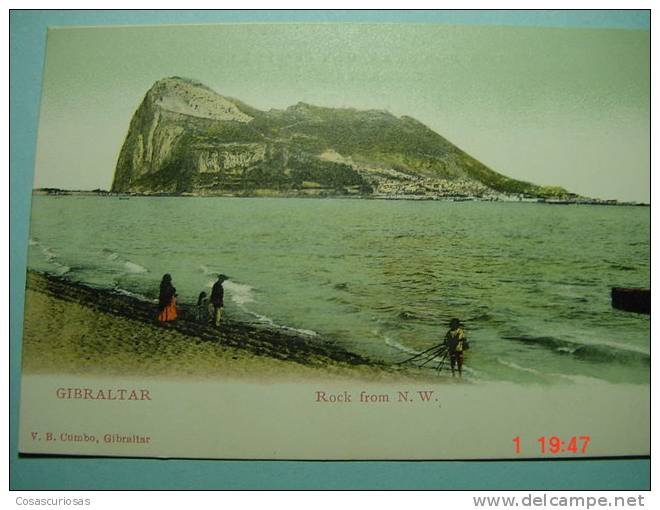 1660 GIBRALTAR  ROCK FROM N.W     UNDIVIDED BACK  REVERSO SIN DIVIDIR AÑOS / YEARS / ANNI  1900 - Gibraltar