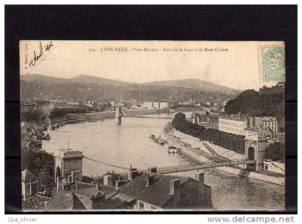 69 LYON IX Vaise, Pont Mouton, Pont De La Gare, Mont Cindre, Vue Générale, Ed PM Martel 304, 1906 - Lyon 9