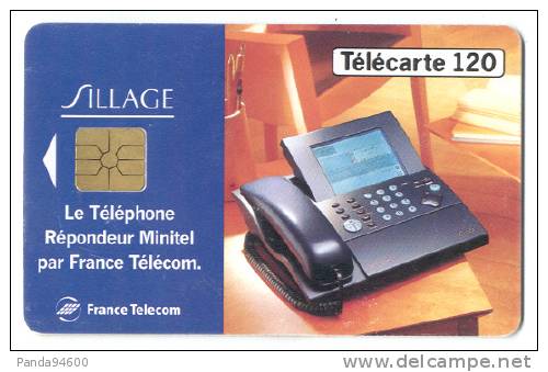 France Sillage Téléphone Répondeur Minitel France Telecom 120 Unités 07/95 Phonecote 570 GEM1 - 1995