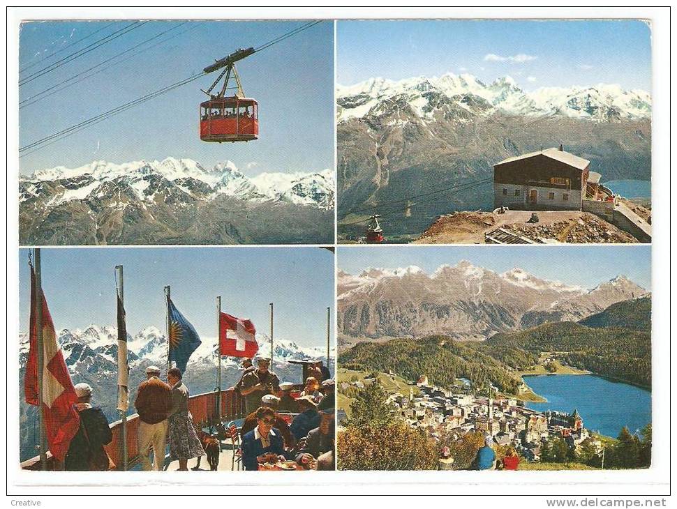 SUISSE.-ST MORITZ.Luftseilbahn Piz Nair Mit Bernina-Gruppe,Corviglia-Piz Nair - St. Moritz