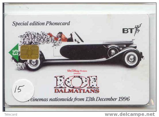 Disney Telecarte  101 DALMATIANS ENGLAND GB (15) Phonecard - Disney