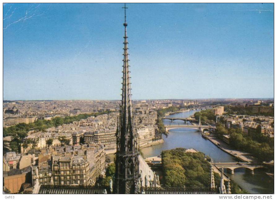 Paris - La Seine, Vue Des Toits De Notre-Dame (1963) - The River Seine And Its Banks