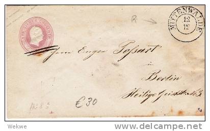 Pre176/  PREUSSEN  -Mittenwalde Auf GA 8a - Postal  Stationery