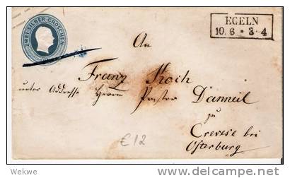 Pre192/  PREUSSEN - Egeln Auf GA Mit Federstrich-Entwertung - Postal  Stationery