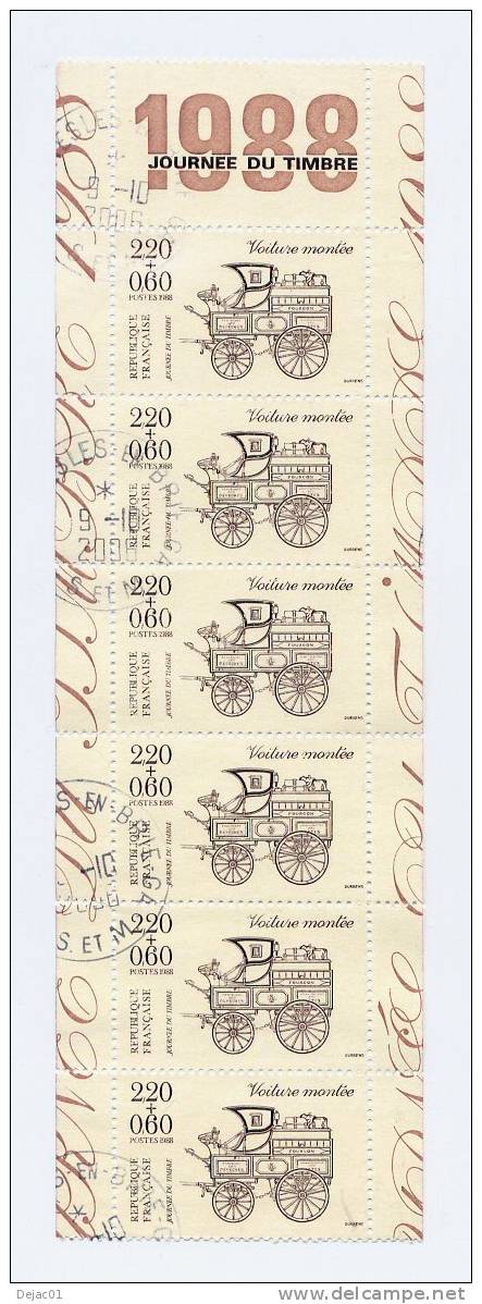 Bande Carnet 2526 Oblitérée - Cote 8 Euros - Stamp Day