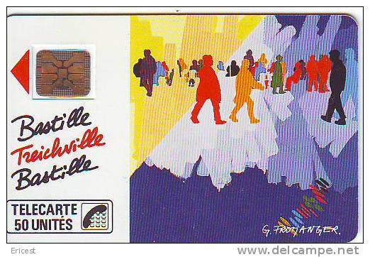 BASTILLE TREICHVILLE 50U SC4 02.89 BON ETAT N°s à Cheval Sur Cadre - 1989