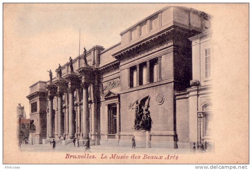 CPA Belle Carte Postale PRECUSEUR Belgique BRUXELLES - Musée Des Beaux Arts - Animée TBE - Musées
