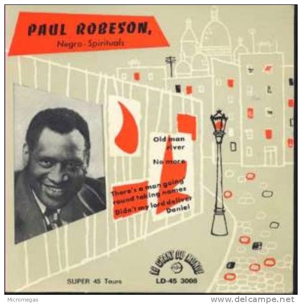 45T Paul Robeson : Negro-spirituals - Chants Gospels Et Religieux