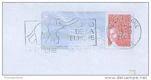 F1474 Zoo Elephant Flamme La Fleche 2004 - Elefanten