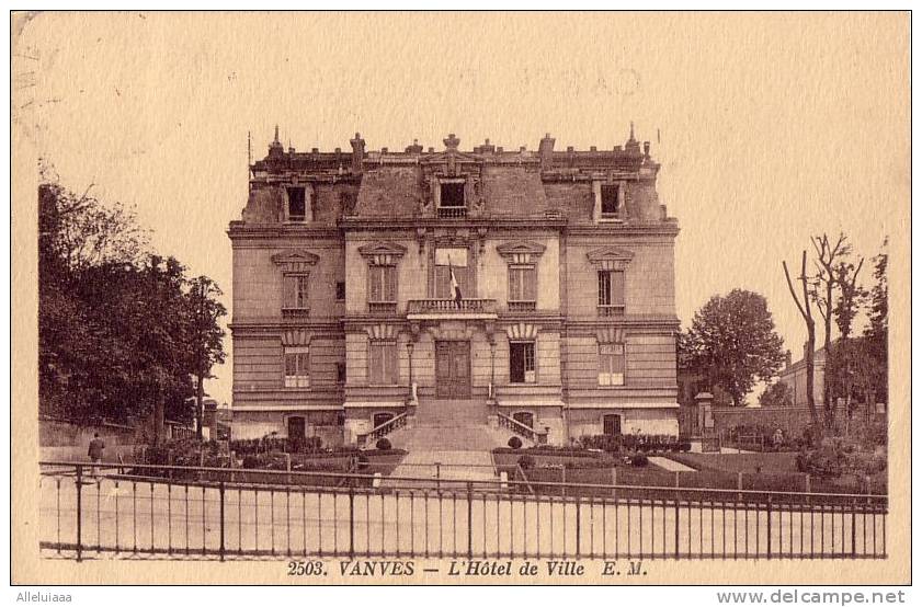 CPA Belle Carte Postale FRANCE VANVES L'Hôtel De Ville - Tampon Loir Et Cher 1936 - Vanves