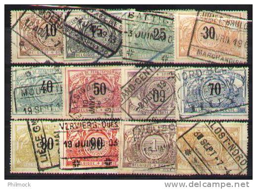 Belgium Railways - Complet Set 1895 - N° 15/27 - Other & Unclassified