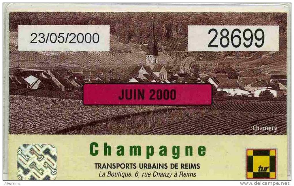 Ticket TUR Thème CHAMPAGNE     CHAMERY       A VOIR  !!! - Europa