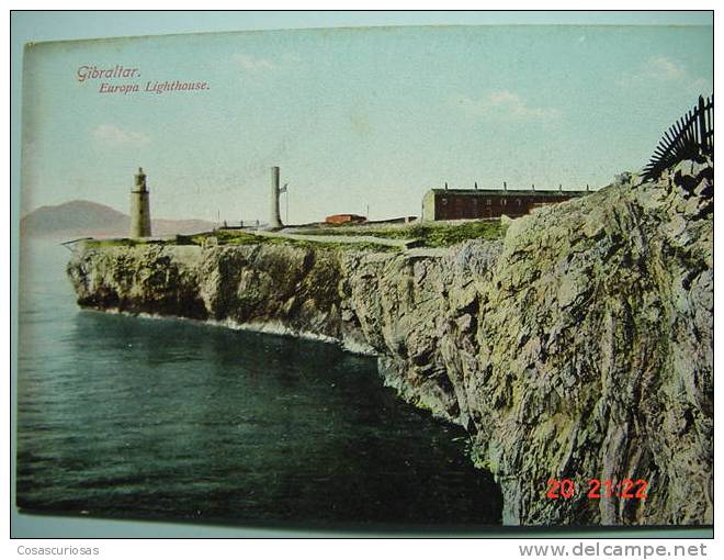 7127 GIBRALTAR  EUROPA LIGHTOUSE   PHARE FARO      AÑOS / YEARS / ANNI  1910 - Gibraltar