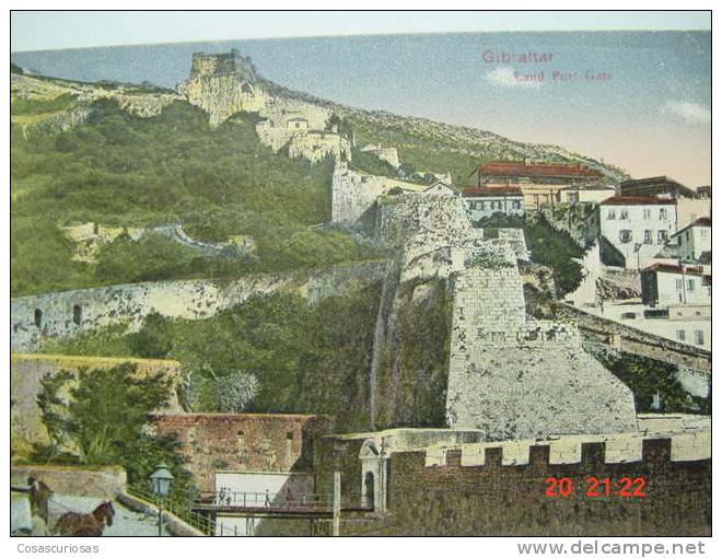 7126 GIBRALTAR  LAND PORT GATE     AÑOS / YEARS / ANNI  1910 - Gibilterra
