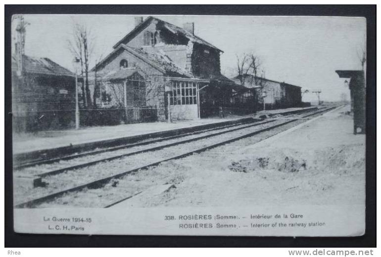 80 Rosières-en-Santerre Gare Ruine    D80D  K80680K  C80680C RH048657 - Rosieres En Santerre