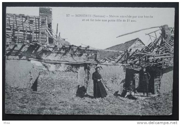 80 Rosières-en-Santerre Ruine    D80D  K80680K  C80680C RH048659 - Rosieres En Santerre