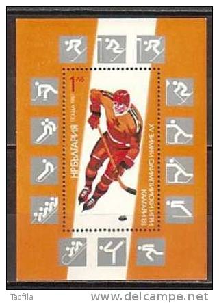 BULGARIE - 1988 -  Jeux Olimpiques Hiver - Calgary´88 - Bl.** - Winter 1988: Calgary